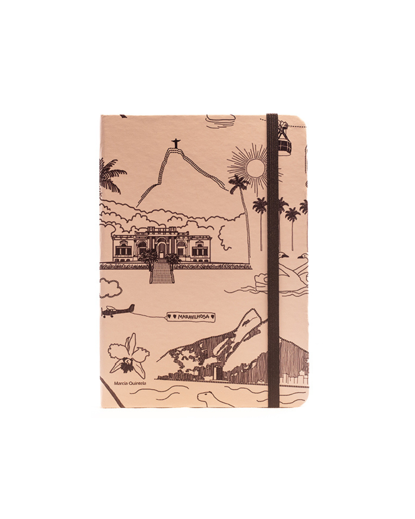 Caderno Rio capa dura 12x17 Márcia Quintela
