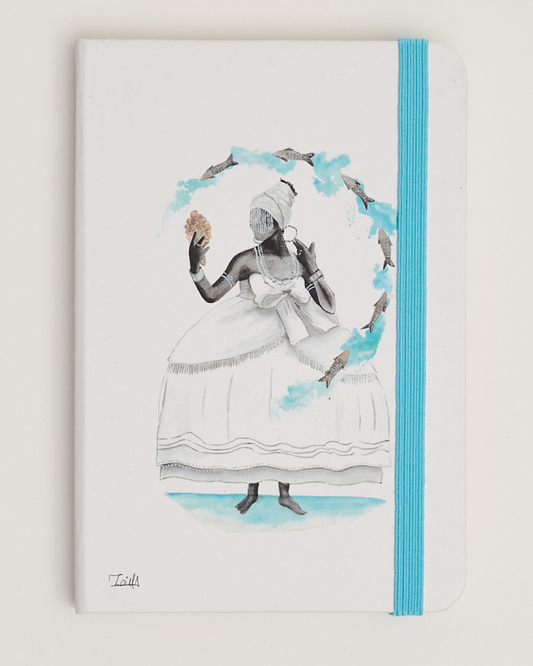 Caderno Iemanjá capa dura 9x13 Ludmilla