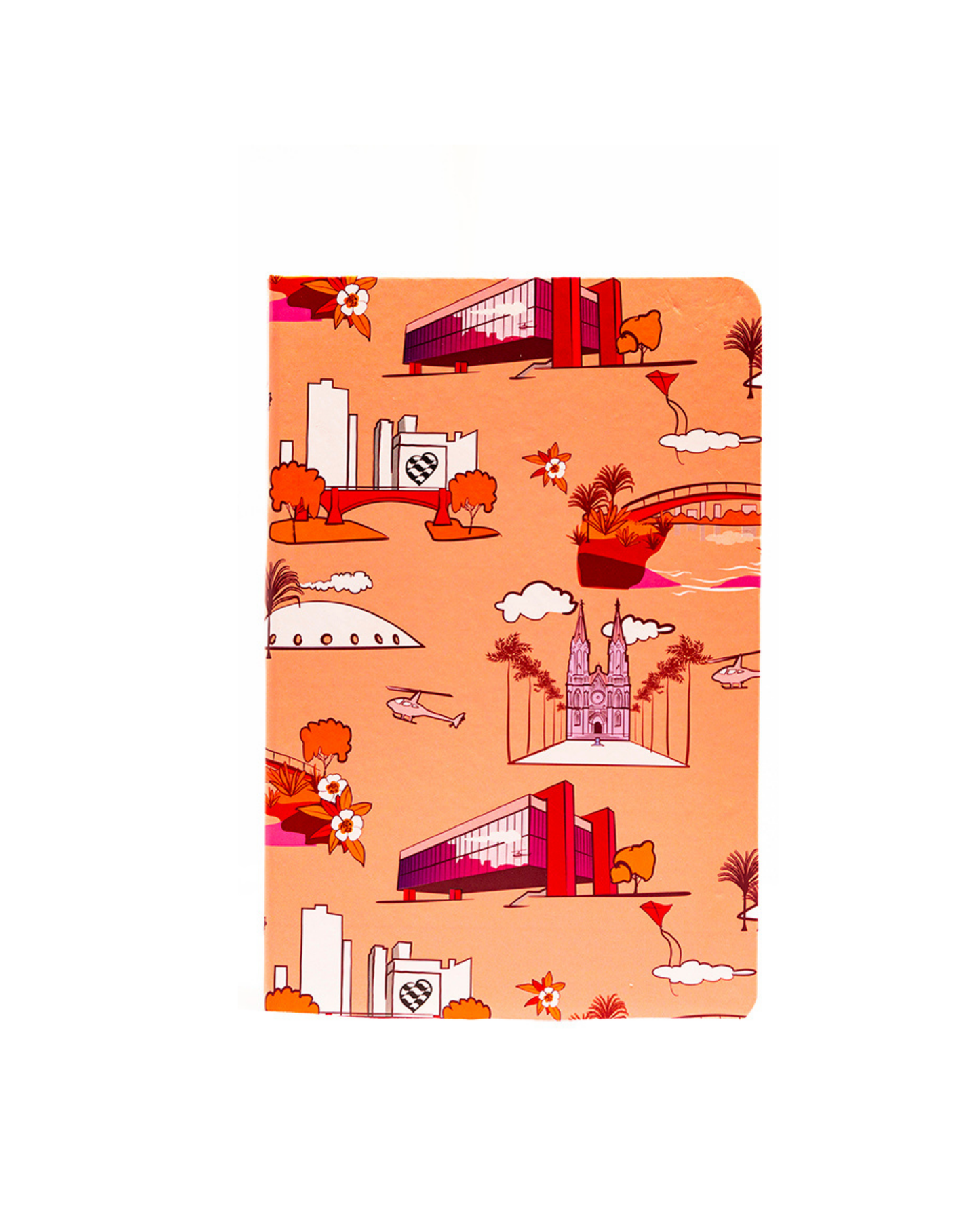 Caderno São Paulo Rosa capa dura 14x21 Marcia Quintela