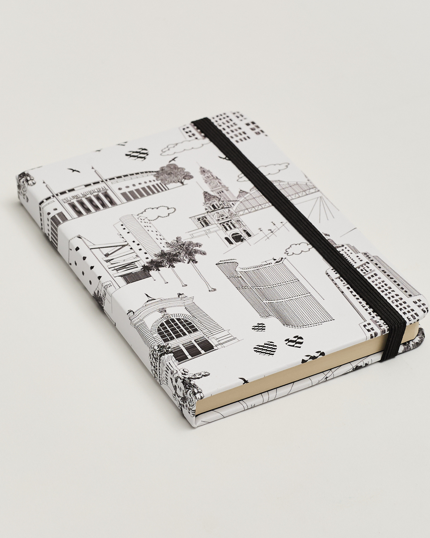 Caderno São Paulo preto e branco capa dura 9x13 Marcia Quintela