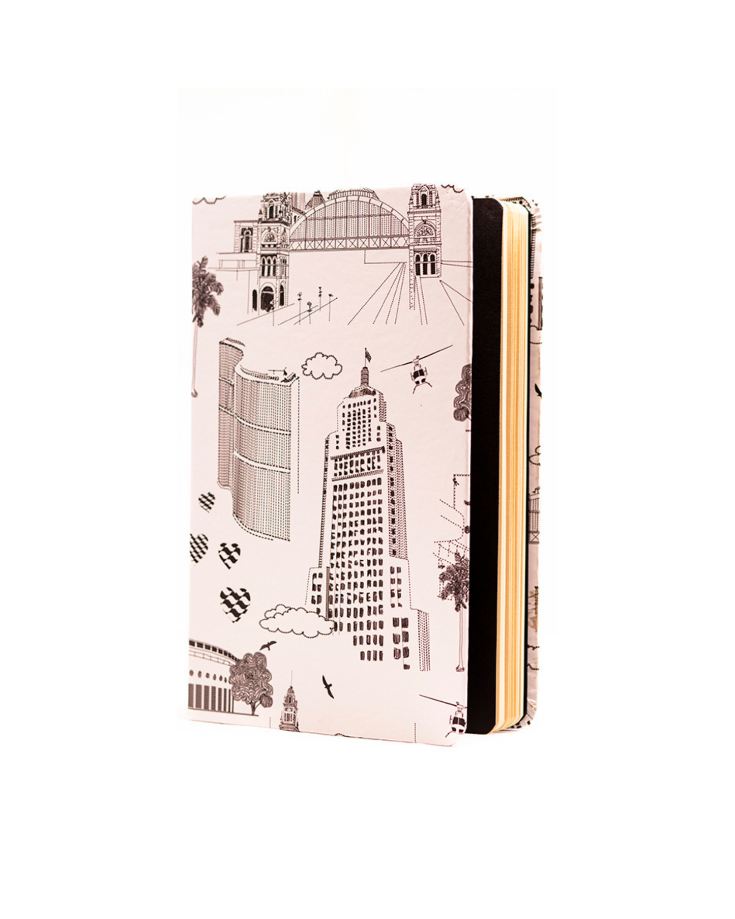 Caderno São Paulo Preto e Branco capa dura 14x21 Marcia Quintela