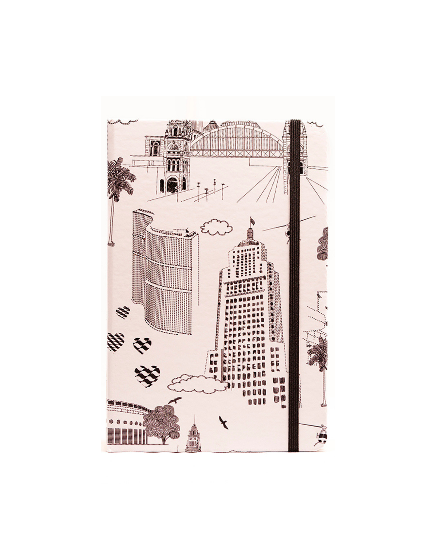 Caderno São Paulo Preto e Branco capa dura 14x21 Marcia Quintela