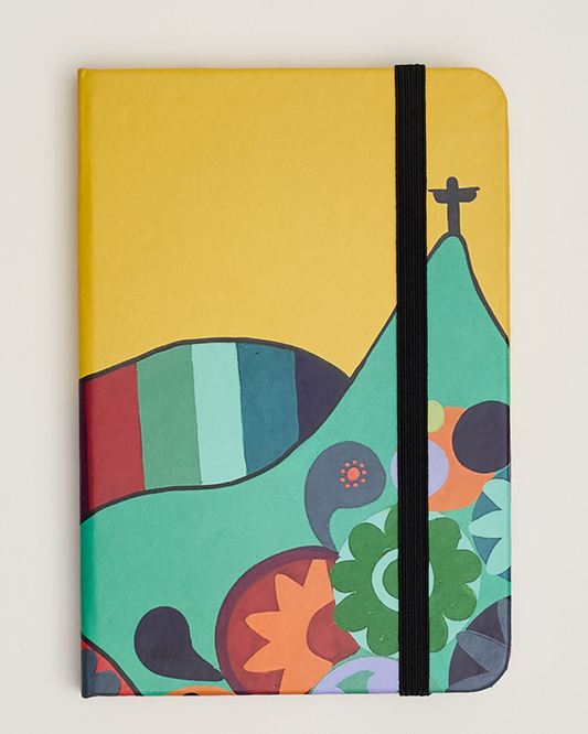 Caderno céu amarelo capa dura 9x13 Dila Vidal