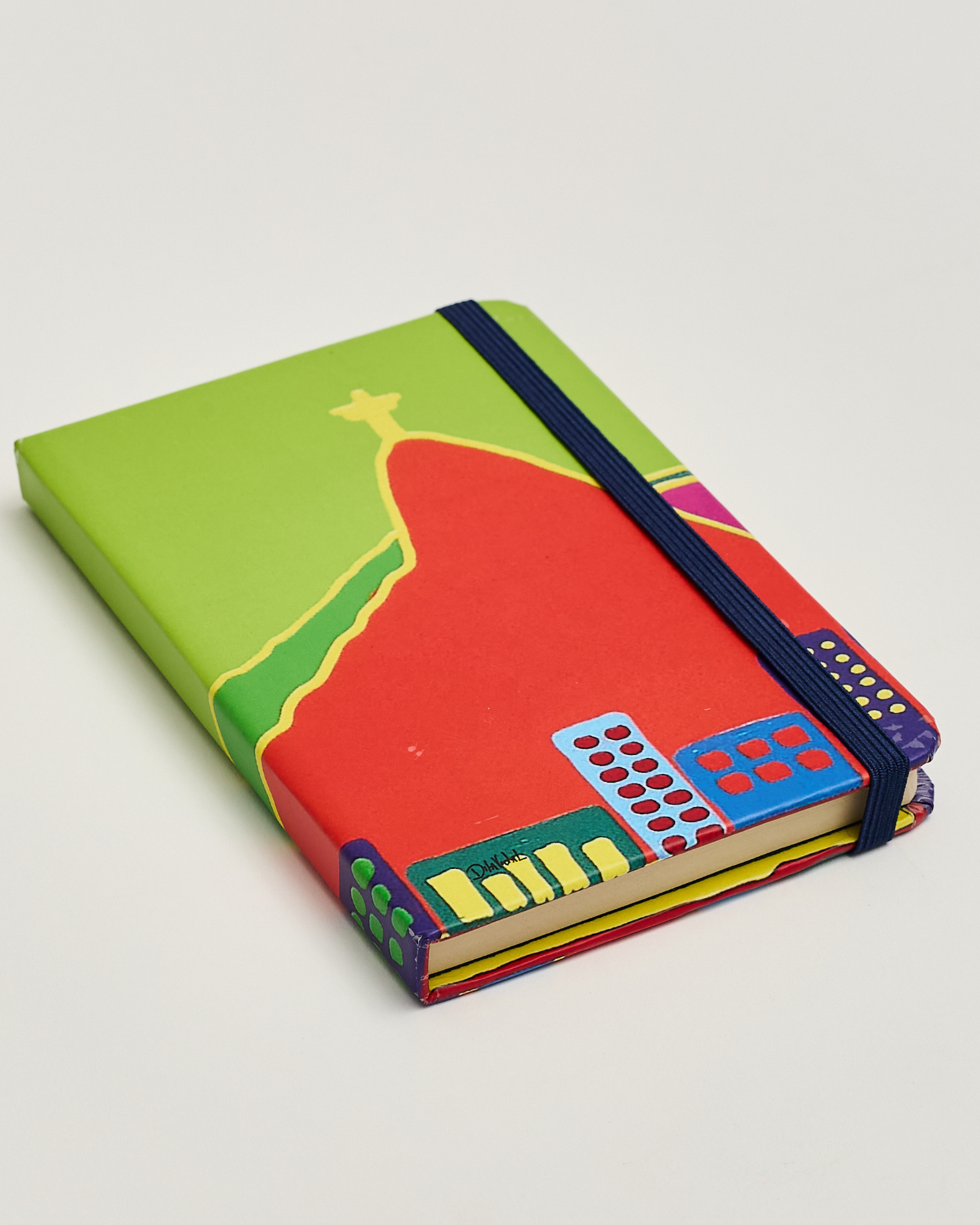 Caderno Corcovado verde capa dura 9x13 Dila Vidal