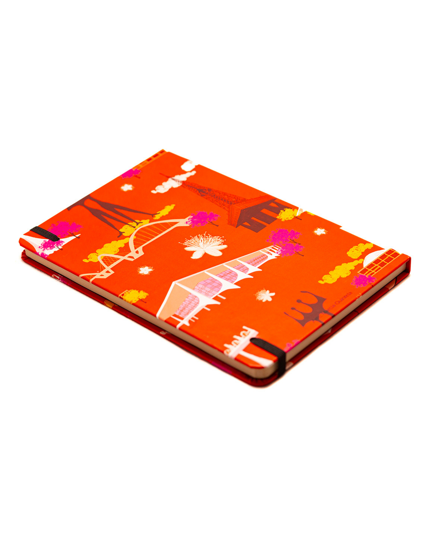 Caderno Brasília Laranja  capa dura 14x21 Marcia Quintela