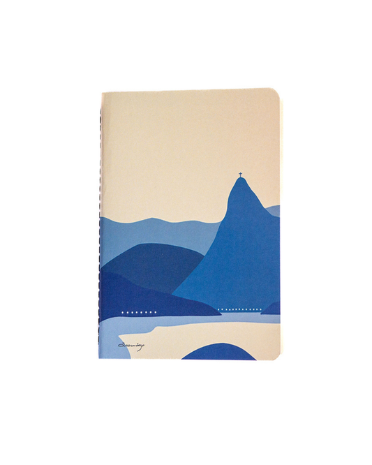 Caderneta Contorno Azul capa flex 14x21 Lucia Broomberg