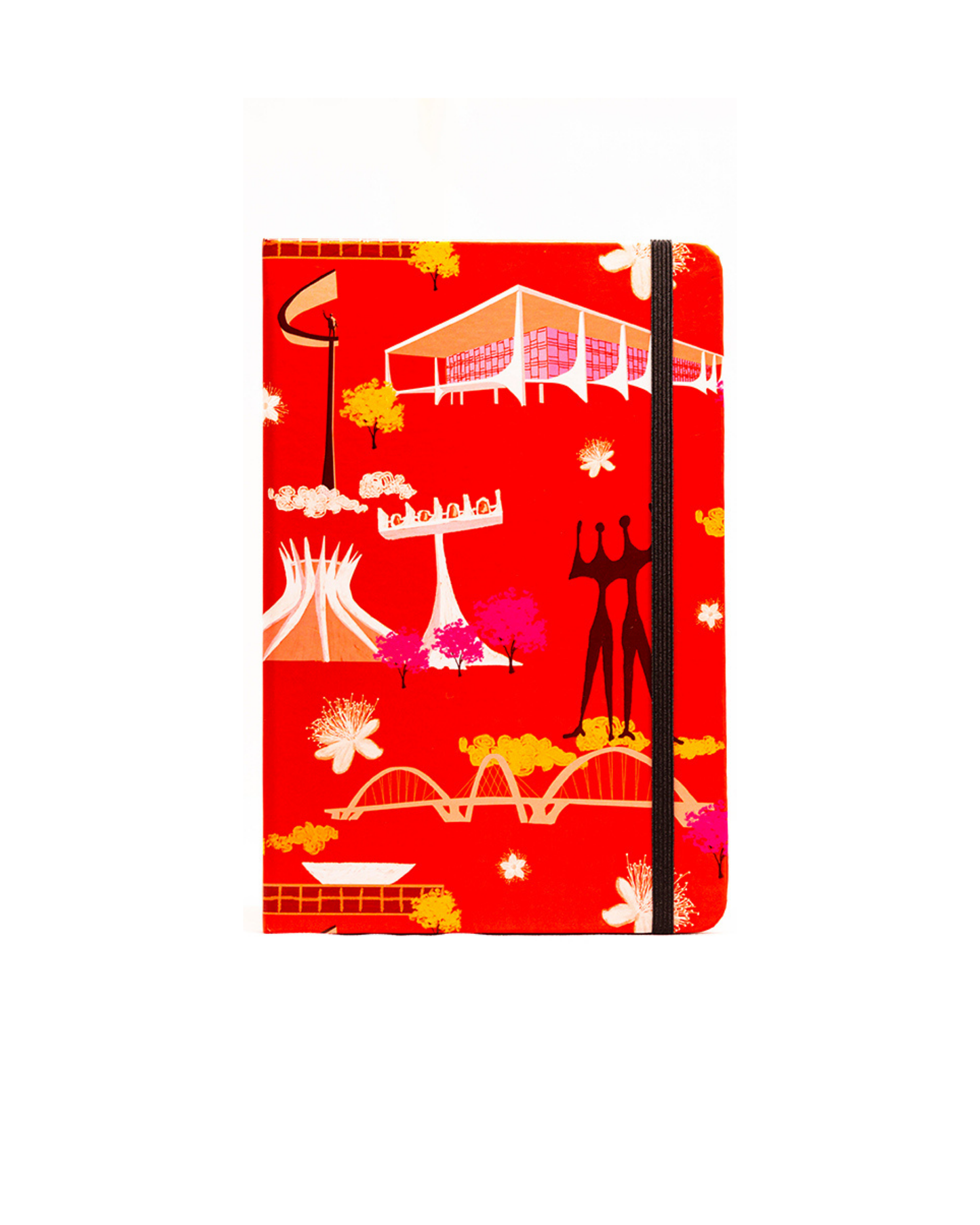 Caderno Brasília Laranja  capa dura 14x21 Marcia Quintela