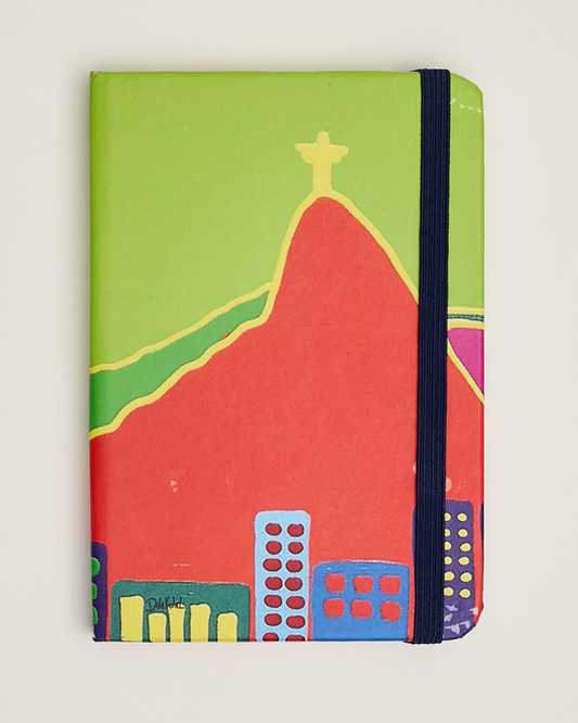 Caderno Corcovado verde capa dura 9x13 Dila Vidal