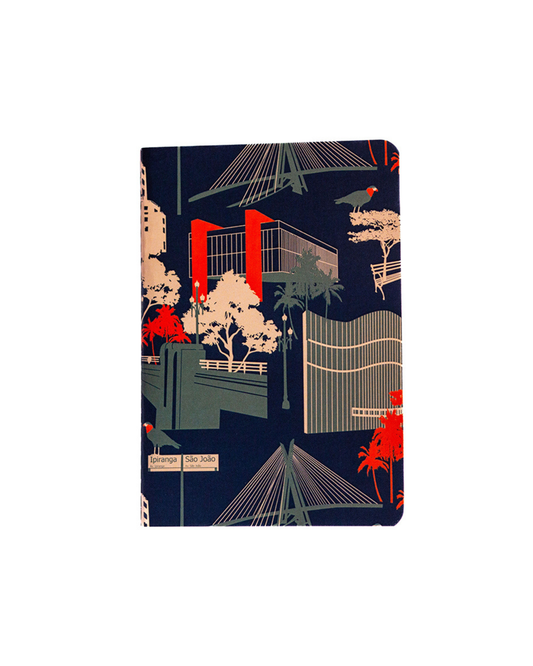 Caderneta São Paulo Azul capa flex 14x21 Marcia Quintela