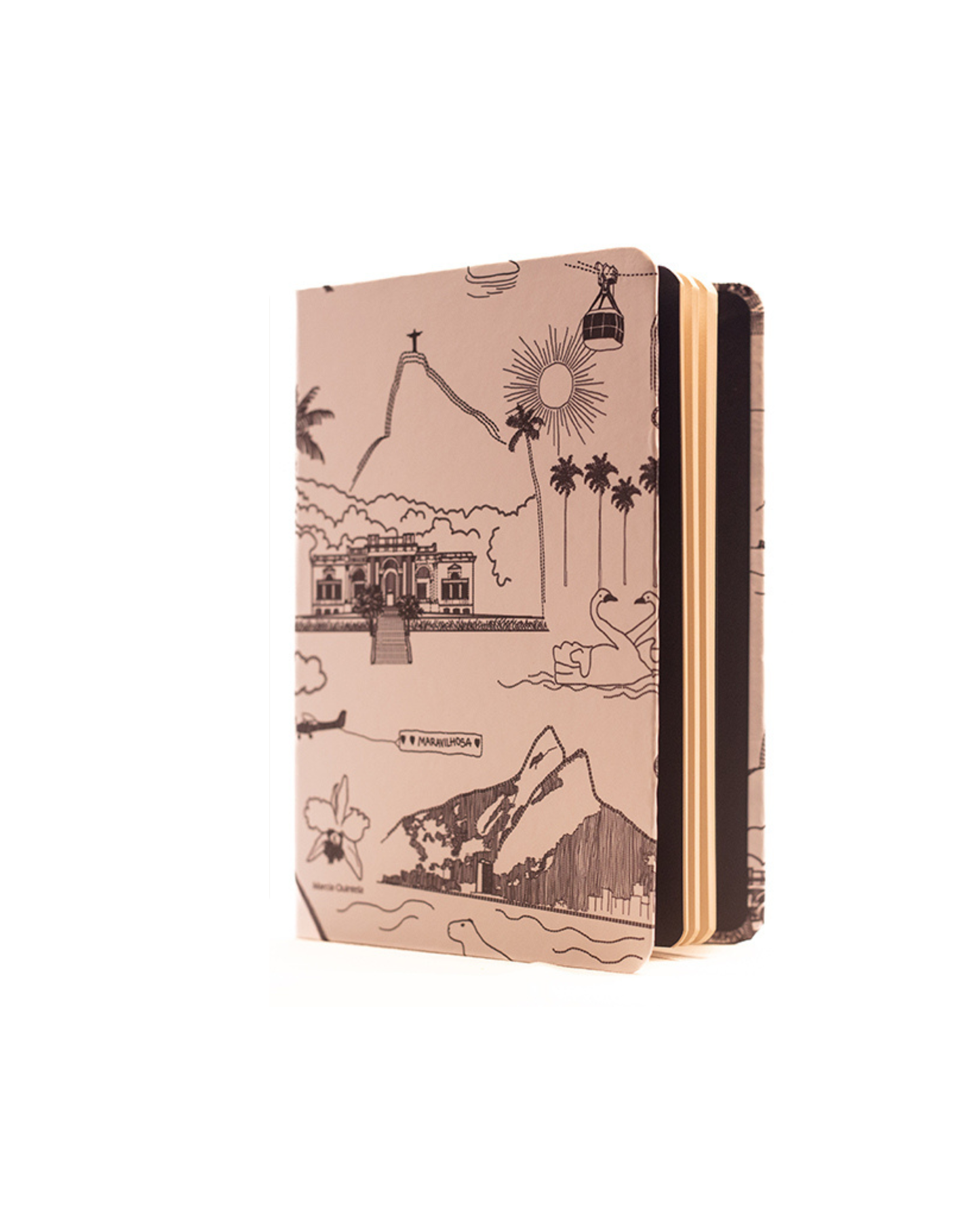 Caderno Rio capa dura 12x17 Márcia Quintela