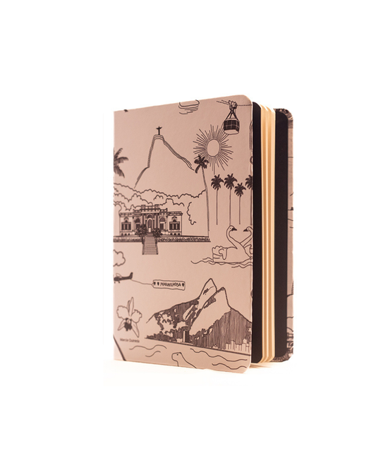 Caderno Rio Preto e Branco capa dura 14x21 Marcia Quintela