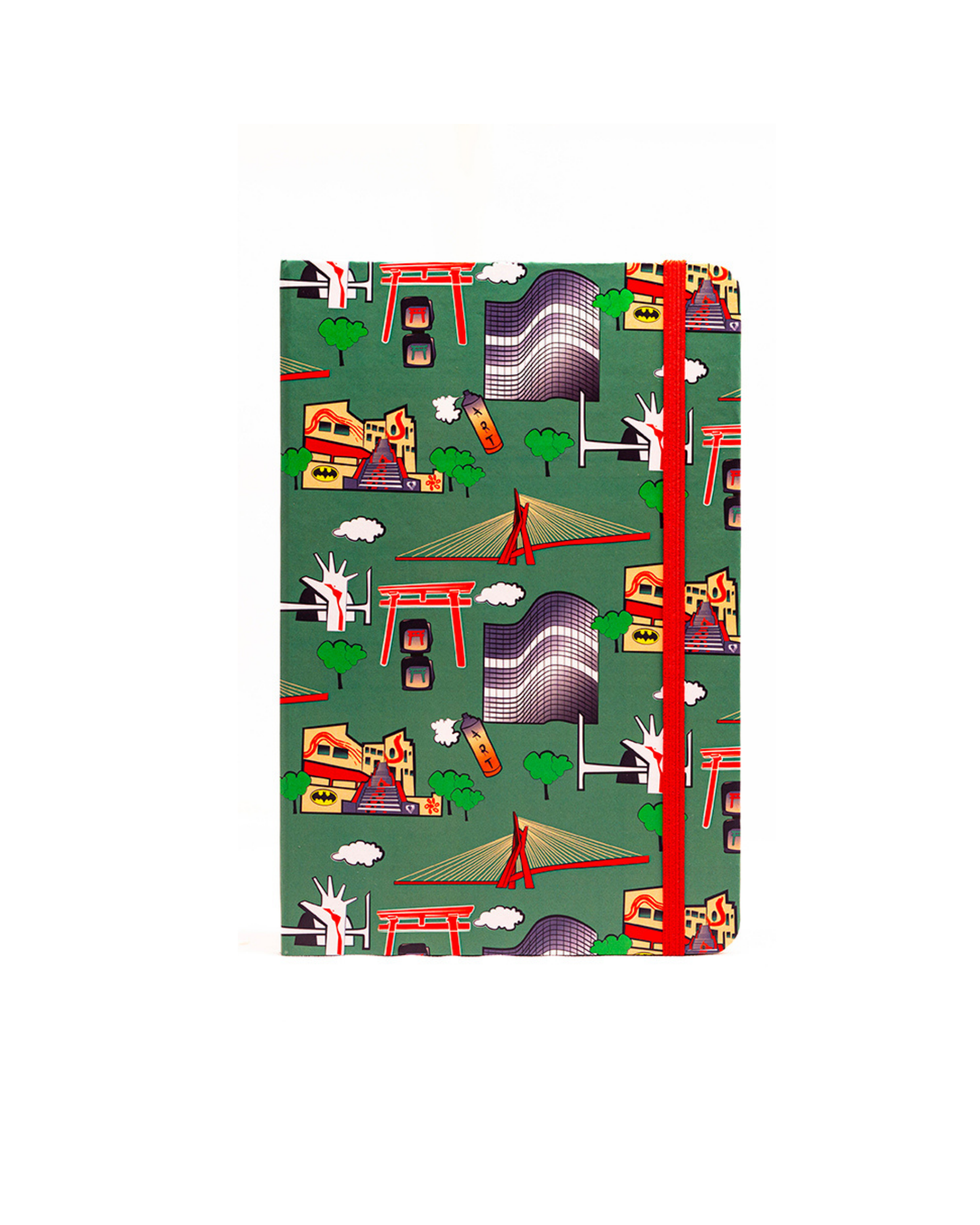 Caderno São Paulo Verde capa dura 14x21 Marcia Quintela