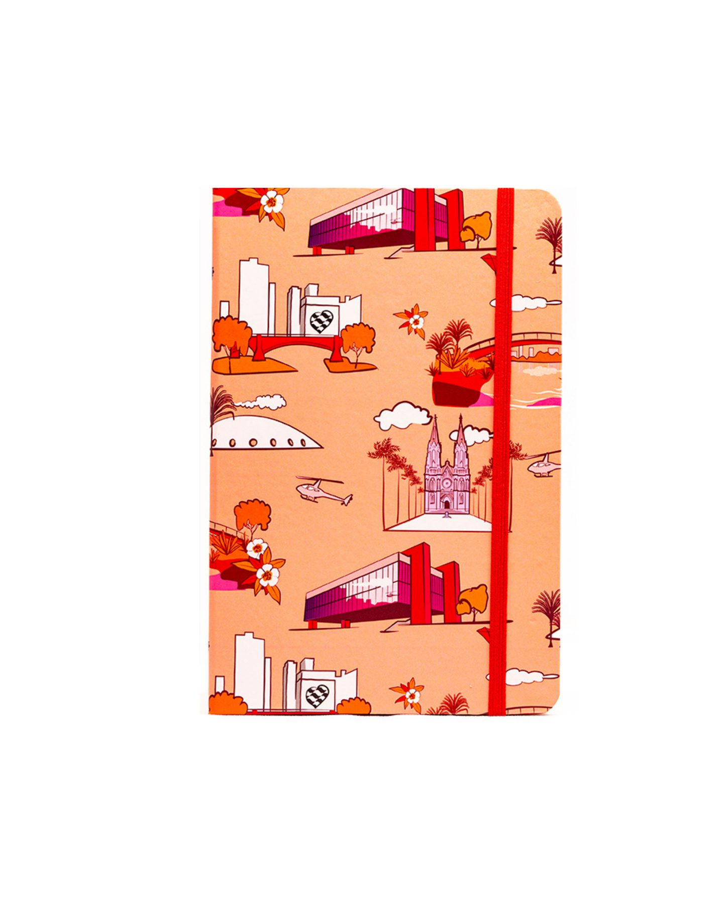 Caderno São Paulo Rosa capa dura 14x21 Marcia Quintela