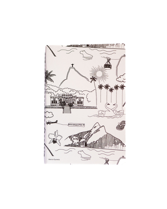 Caderneta Rio Preto e Branco capa flex 9x13 Marcia Quintela