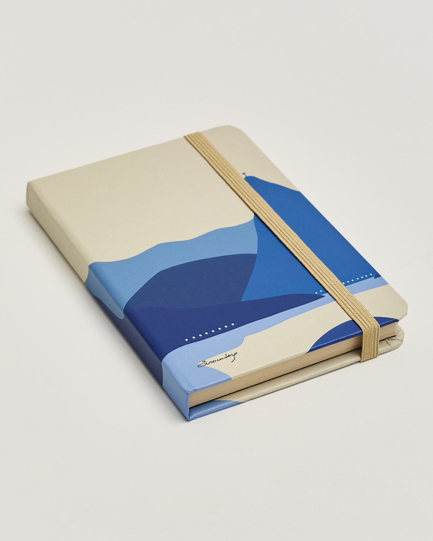 Caderno Contorno Azul capa dura 9x13 Lucia Bromberg