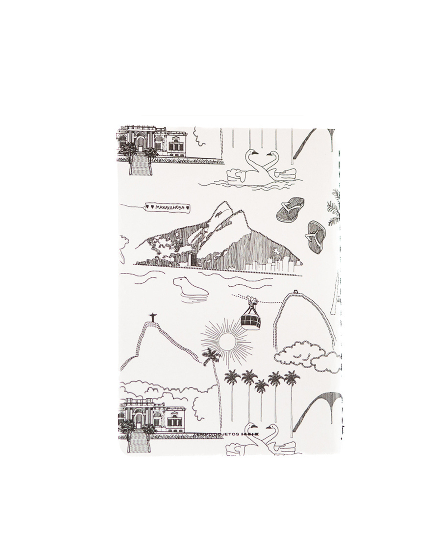 Caderneta Rio Preto e Branco capa flex 9x13 Marcia Quintela