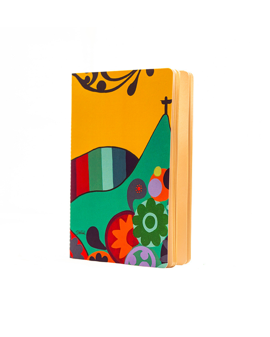 Caderneta Céu Amarelo capa flex 14x21 Dila Vidal